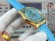 Swiss Replica Rolex Beach Daytona Diamond Bezel Baby Blue Leather Strap Watch (4)_th.jpg